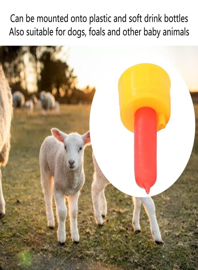 Gavigain 10Pcs Goat Nursing Nipple,Resilient Silicone Milk Drink Bottle Nipple for Animals,Sheep Nursing Feeder Nipple for Orphaned Small Animal Feed,Soft Rubber Pacifier for Nursing Lambs and Goat - Image 3